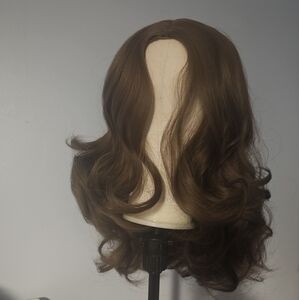 Brown and Tan Wavy Hair Wig with Extensions